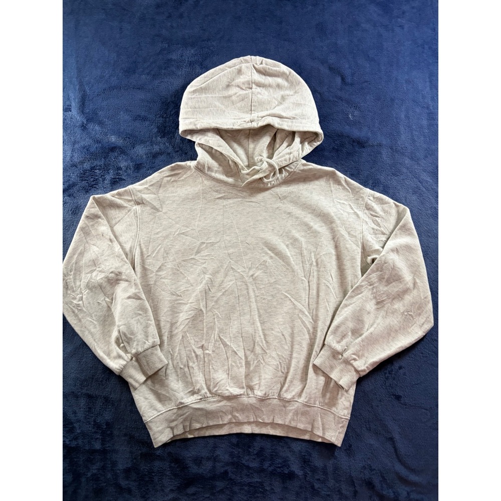 HM Light Gray Heather Fleece Pullover Hoodie XS Relaxed Fit
